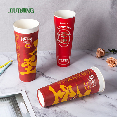 copo de papel ondulado biodegradável da ondinha 16oz com tampa do PLA