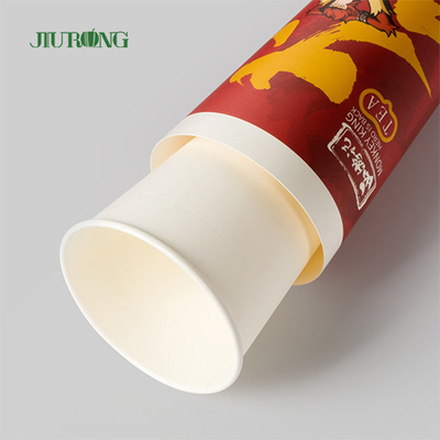 copo de papel ondulado biodegradável da ondinha 16oz com tampa do PLA