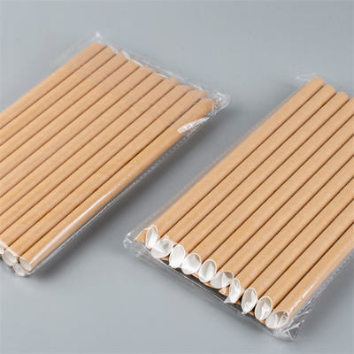 Logotipo feito sob encomenda não tóxico de papel bebendo biodegradável da palha 6*197mm 8*230mm