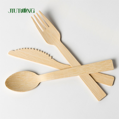 Grupo de madeira de Flatwar Cutleri da colher da forquilha da faca dos utensílios de mesa de bambu biodegradáveis de Dispos