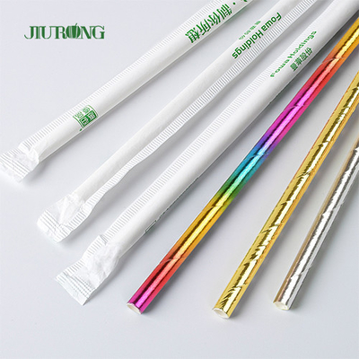 PLA bebendo 12mm Compostable de 6mm 8mm Straw Individually Wrapped biodegradável
