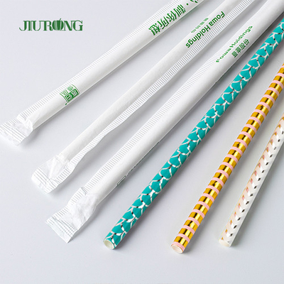 Produto comestível de papel descartável de LFGB Straw White And Blue Striped para o partido