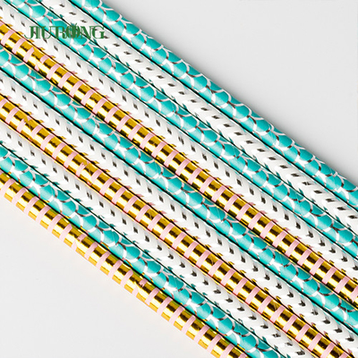 Produto comestível de papel descartável de LFGB Straw White And Blue Striped para o partido