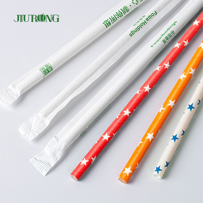 FDA Dot Printing Stripe Paper Straw para serviços de alimentação afastados