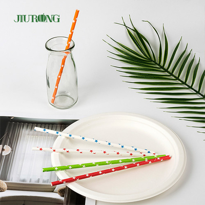 FDA Dot Printing Stripe Paper Straw para serviços de alimentação afastados