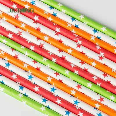 FDA Dot Printing Stripe Paper Straw para serviços de alimentação afastados