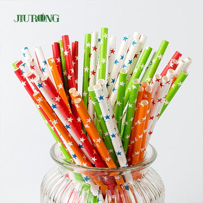 FDA Dot Printing Stripe Paper Straw para serviços de alimentação afastados