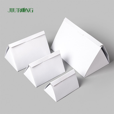 Caixa de empacotamento de papel do alimento descartável da restauração do cartão com janela da tampa