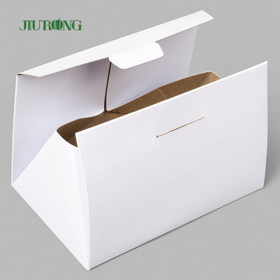 Caixa de empacotamento de papel do alimento descartável da restauração do cartão com janela da tampa