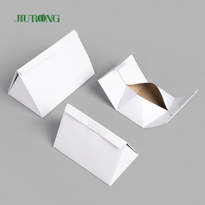 Caixa de empacotamento de papel do alimento descartável da restauração do cartão com janela da tampa