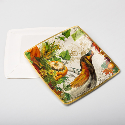 O papel pequeno amigável do quadrado de Eco chapeia a festa natalícia que as fontes tornam côncavo o grupo dos utensílios de mesa
