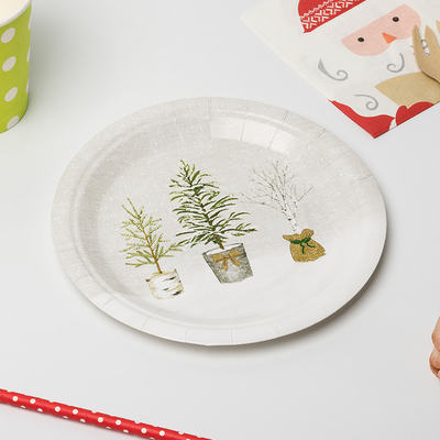 Grupo em pasta Compostable biodegradável dos utensílios de mesa das fontes da festa de anos da planta das placas de papel de LFGB