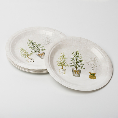 Grupo em pasta Compostable biodegradável dos utensílios de mesa das fontes da festa de anos da planta das placas de papel de LFGB