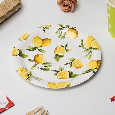 De papel biodegradável amigável de Eco chapeia fontes Compostable da festa de anos do limão