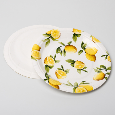 De papel biodegradável amigável de Eco chapeia fontes Compostable da festa de anos do limão