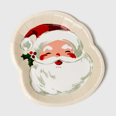 Forma especial descartável de Santa Claus Christmas Party Supplies Set da placa de papel de FDA