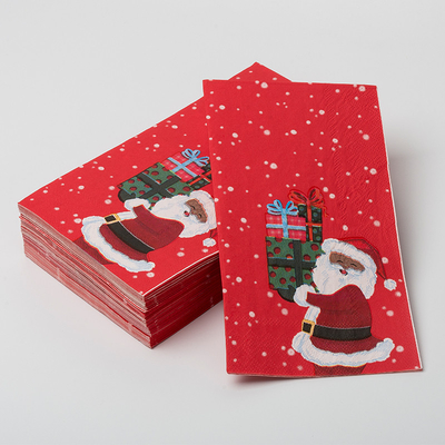 Guardanapo descartável biodegradável de Santa Claus Christmas Theme Party Paper da cutelaria de LFGB