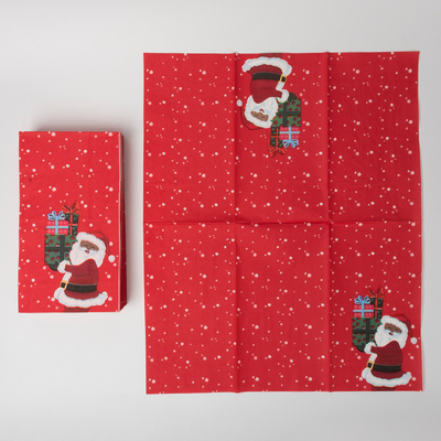 Guardanapo descartável biodegradável de Santa Claus Christmas Theme Party Paper da cutelaria de LFGB