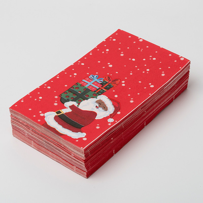 Guardanapo descartável biodegradável de Santa Claus Christmas Theme Party Paper da cutelaria de LFGB