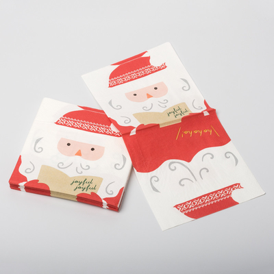 Grupo feito sob encomenda das fontes de Santa Claus Christmas Paper Napkins Party da cópia