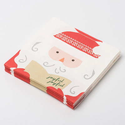 Grupo feito sob encomenda das fontes de Santa Claus Christmas Paper Napkins Party da cópia