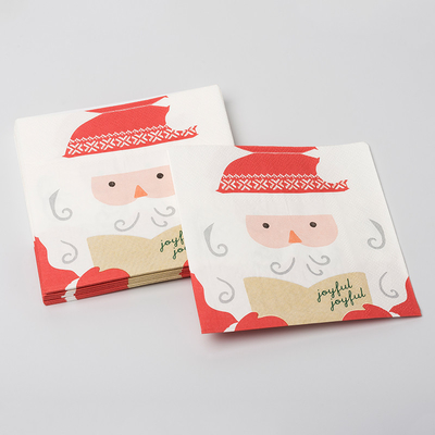 Grupo feito sob encomenda das fontes de Santa Claus Christmas Paper Napkins Party da cópia