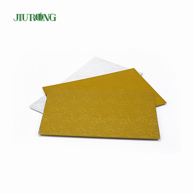 Tábua de bolo descartável para festa de aniversário Retângulo dourado ecologicamente correto