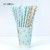 Palha de papel kraft de papel biodegradável listrado dourado 5*120mm