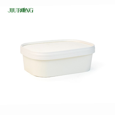 Tigela de papel reciclável à prova d'água 1500 ml grau alimentício para salada