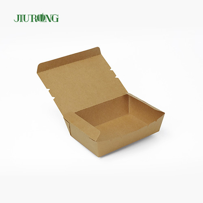 Caixa de papel descartável biodegradável 900ml do recipiente de alimento reciclável