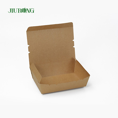 Caixa de papel descartável biodegradável 900ml do recipiente de alimento reciclável