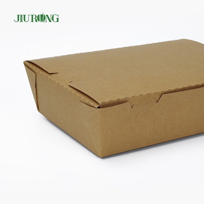 Caixa de papel descartável biodegradável 900ml do recipiente de alimento reciclável