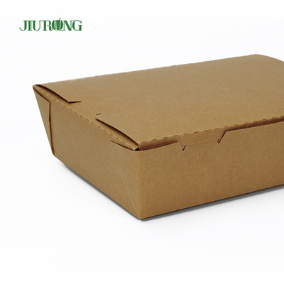 Caixa de papel descartável biodegradável 900ml do recipiente de alimento reciclável
