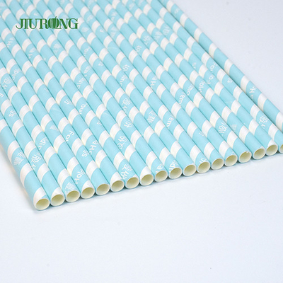 Canudos coloridos de papel kraft biodegradável 10*250mm grau alimentício