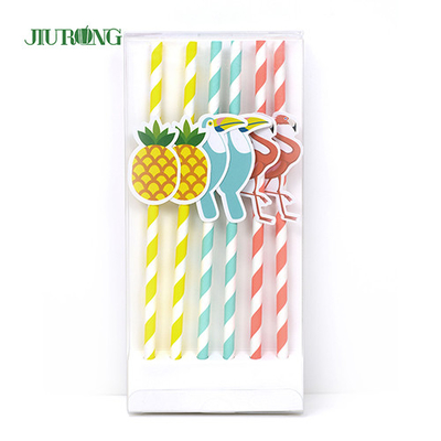 Logotipo personalizado da palha 60mm do tubo comprimento de papel biodegradável reto
