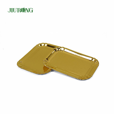 340*450*20mm pratos descartáveis ​​biodegradáveis ​​ouro placas de papel ecologicamente corretas