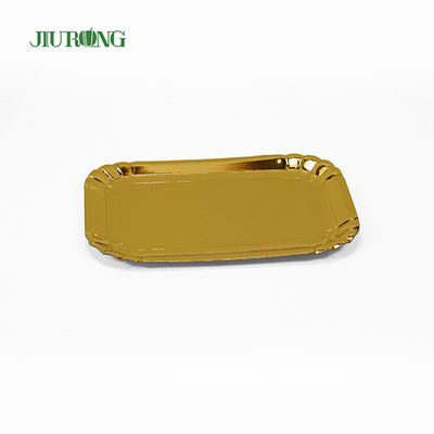 340*450*20mm pratos descartáveis ​​biodegradáveis ​​ouro placas de papel ecologicamente corretas
