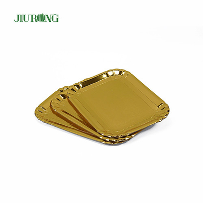 340*450*20mm pratos descartáveis ​​biodegradáveis ​​ouro placas de papel ecologicamente corretas