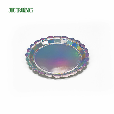 As placas descartáveis amigáveis biodegradáveis redondas de Eco papel de embalagem 9inch 30cm