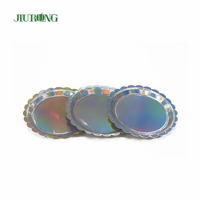 As placas descartáveis amigáveis biodegradáveis redondas de Eco papel de embalagem 9inch 30cm