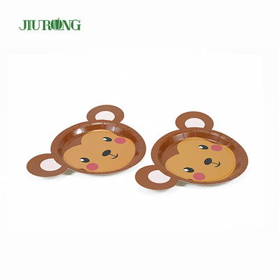 Placas descartáveis ​​biodegradáveis ​​de grau alimentício ecologicamente corretas 230*230mm em relevo