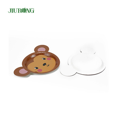 Placas descartáveis ​​biodegradáveis ​​de grau alimentício ecologicamente corretas 230*230mm em relevo