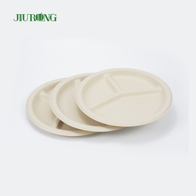 Pão Bagaço de Cana Prato Descartável Biodegradável Forma redonda