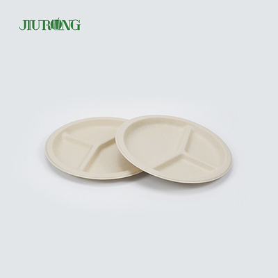 Pão Bagaço de Cana Prato Descartável Biodegradável Forma redonda