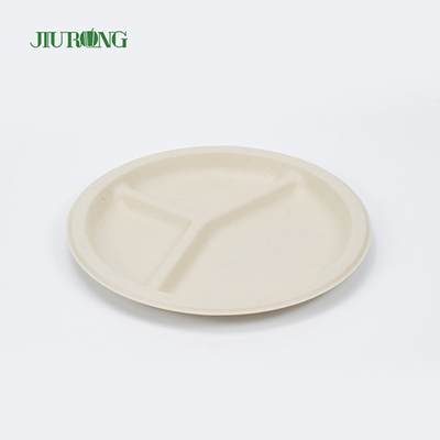 Pão Bagaço de Cana Prato Descartável Biodegradável Forma redonda