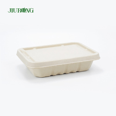 Bagaço à prova d'água reciclado embalagem de alimentos biodegradável caixa de papel OEM ODM
