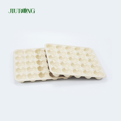Recipiente de comida de cana-de-açúcar de papel à prova de graxa bandeja de ovo biodegradável reciclada