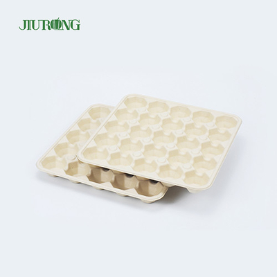 Recipiente de comida de cana-de-açúcar de papel à prova de graxa bandeja de ovo biodegradável reciclada