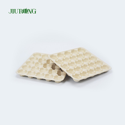 Recipiente de comida de cana-de-açúcar de papel à prova de graxa bandeja de ovo biodegradável reciclada