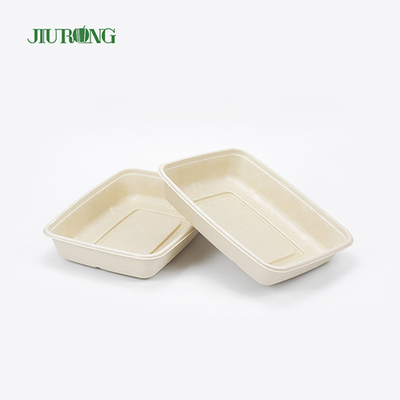 Recipiente de comida de cana-de-açúcar descartável biodegradável papel à prova de graxa OEM ODM